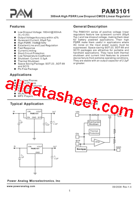 PAM3101CAA180型号图片