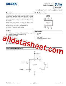 PAM8301AAF型号图片