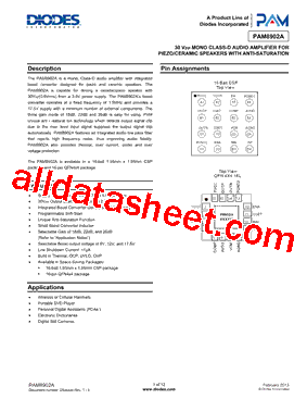 PAM8902AKER型号图片