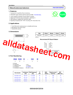 PAS1225V-201K型号图片