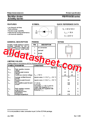PBYR1640B型号图片