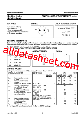 PBYR20100CTB型号图片