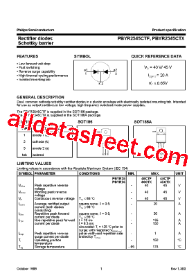PBYR2545CTF型号图片