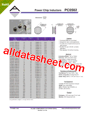 PC0502-221K-RC型号图片