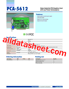 PCA-5612-00A1E型号图片