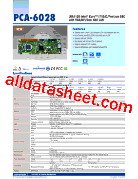 PCA-6028VG-00A1E型号图片