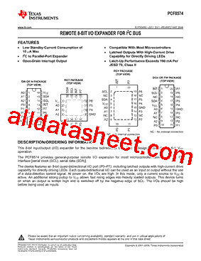 PCF8574RGTR型号图片
