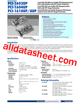 PCI-1610AUP型号图片