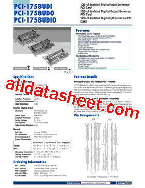 PCI-1758UDIO型号图片