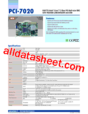 PCI-7020F-00A1E型号图片