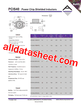 PCIS40-1R0M-RC型号图片