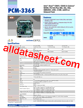 PCM-3365EW-S3A1E型号图片