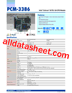 PCM-3386F-S0A2E型号图片