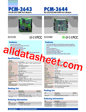 PCM-3644I-00A1E型号图片