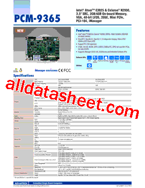 PCM-9365E-2GS3A1E型号图片