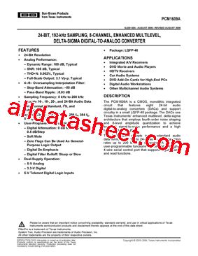 PCM1609APTR型号图片