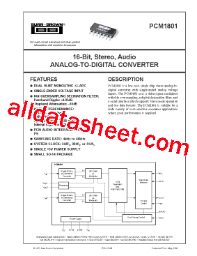 PCM1801U型号图片