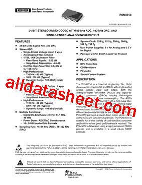 PCM3010DBRG4型号图片