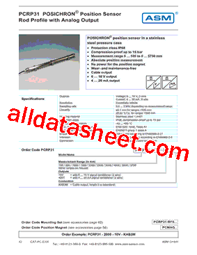 PCRP31-2000-10V-KAB3M型号图片