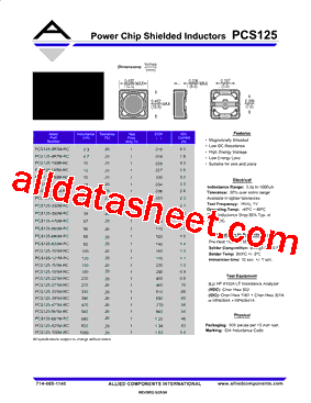 PCS125-271M-RC型号图片