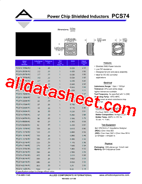 PCS74-2R7M-RC型号图片