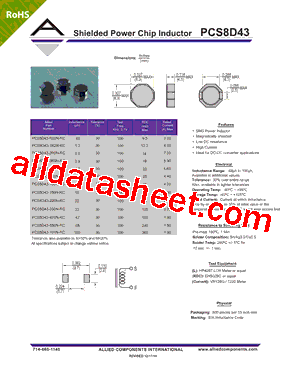 PCS8D43-1R2N-RC型号图片