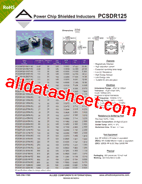 PCSDR125-1R0T-RC型号图片