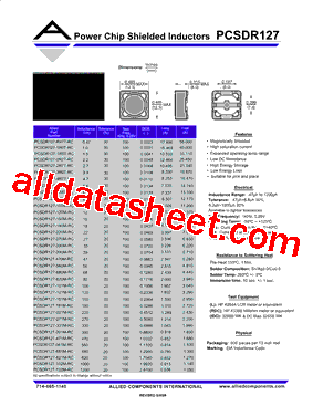 PCSDR127-181M-RC型号图片