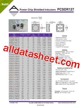 PCSDR127-1R0T-RC型号图片