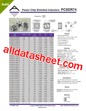 PCSDR74-271M-RC型号图片