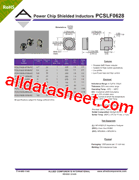 PCSLF0628-4R7M-RC型号图片