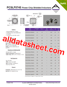 PCSLF0745型号图片
