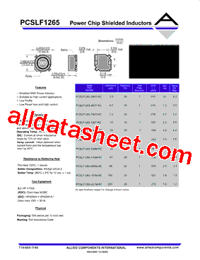 PCSLF1265-150M-RC型号图片