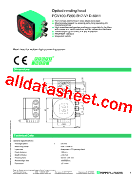 PCV100-F200-B17-V1D-6011型号图片