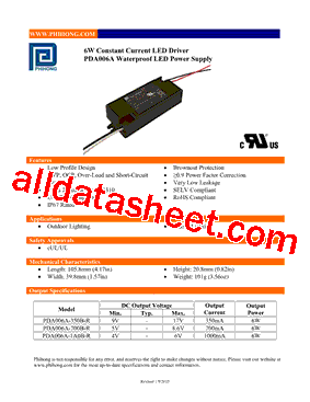 PDA006A-1A0B型号图片