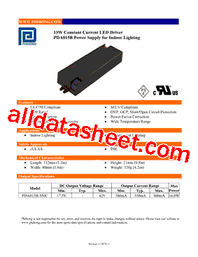 PDA015B-350C型号图片