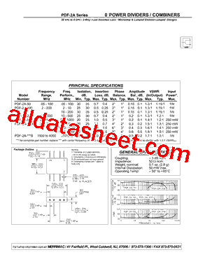 PDF-2A-1500B型号图片