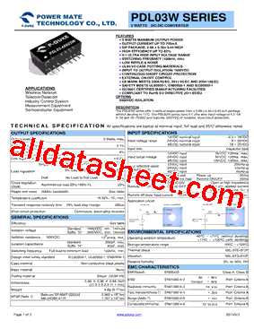 PDL03-12D12W型号图片