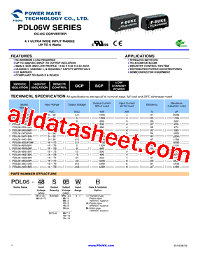 PDL06-48D12W型号图片