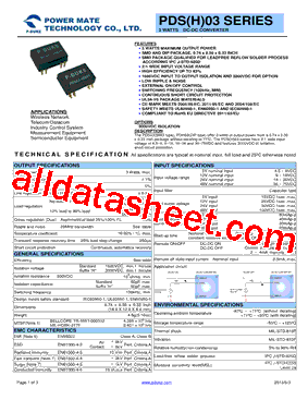 PDS03-12S15型号图片