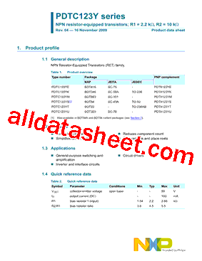 PDTC123YT,215型号图片