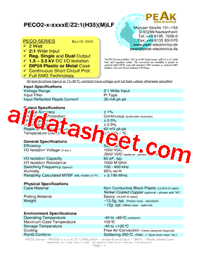 PECO2-x-4805Z21LF型号图片