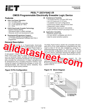 PEEL22CV10AZT-25型号图片