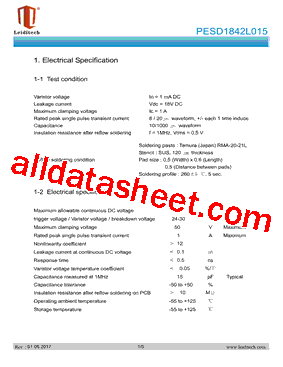 PESD1842L015型号图片