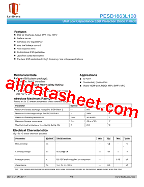 PESD1863L100型号图片
