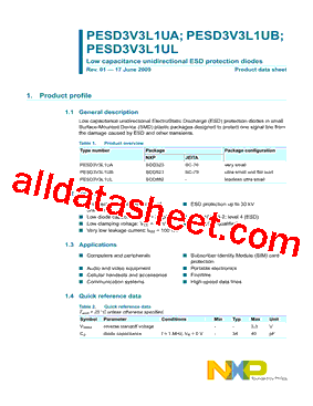 PESD3V3L1UA型号图片