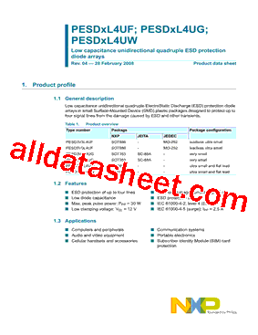 PESD5V0L4UW,115型号图片