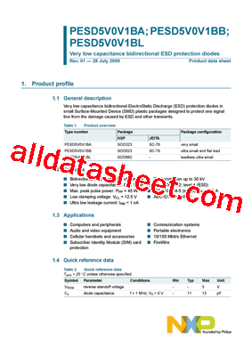 PESD5V0V1BB,115型号图片