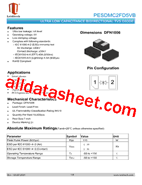 PESDMC2FD5VB型号图片