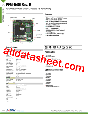 PFM-540I-B型号图片